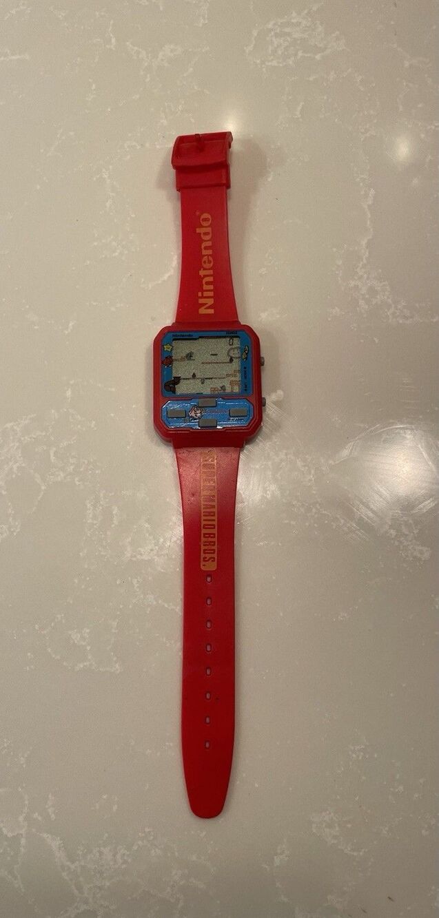 Vintage 1989 Nintendo of America Super Mario Bros Watch - Working